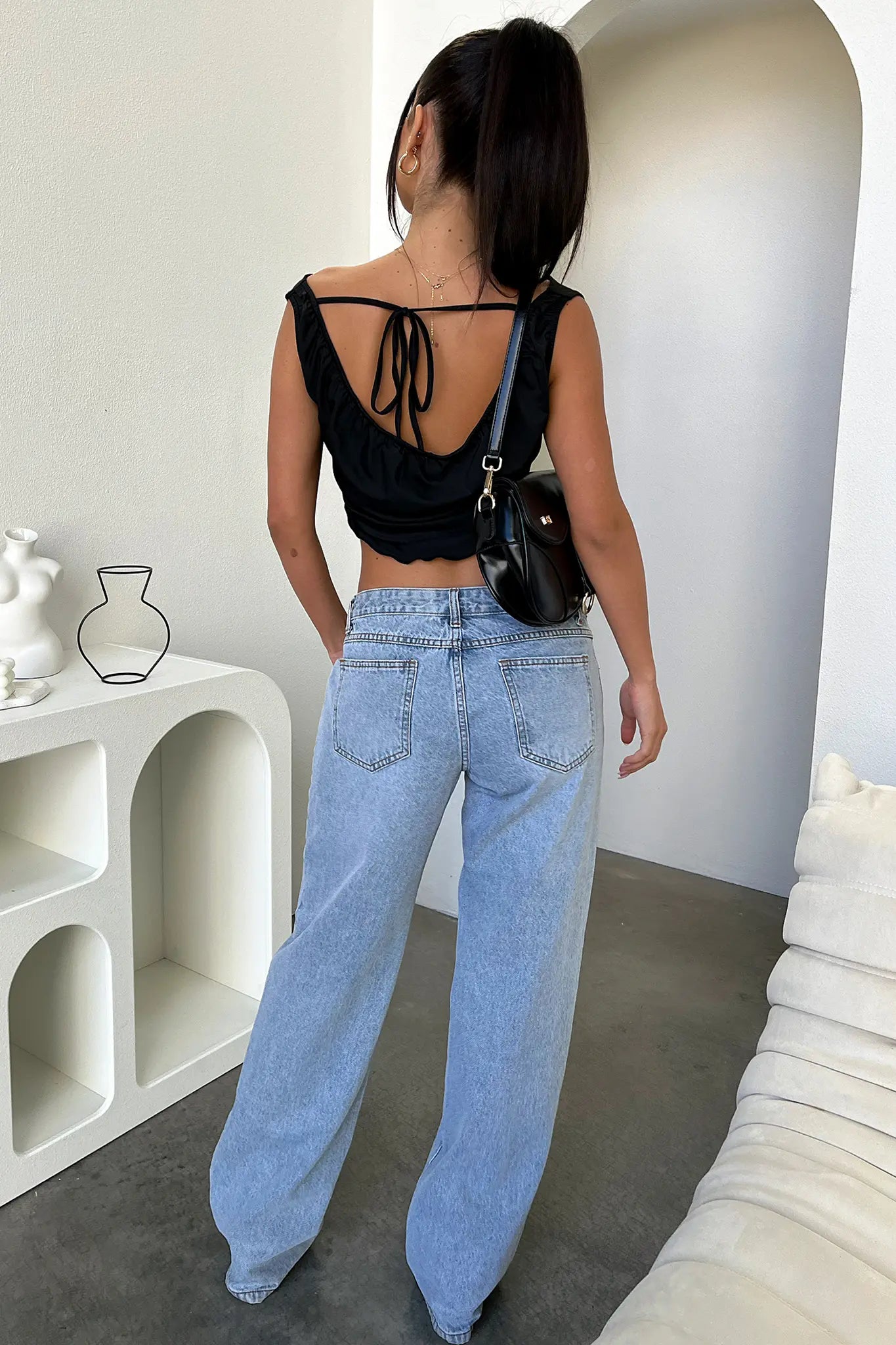 Modern Chic Light Blue Wide-Leg Jeans