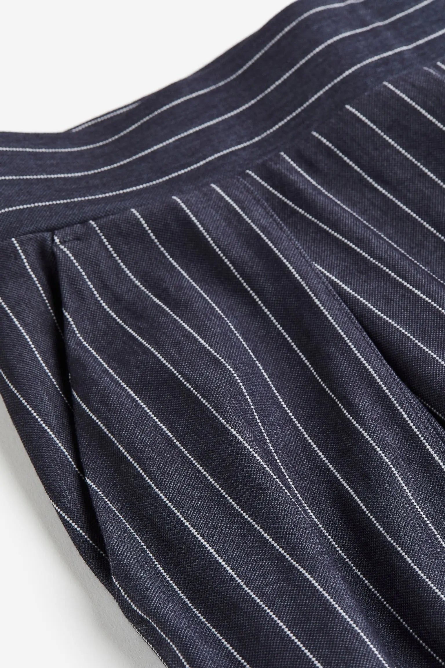 High-Waisted Wide-Leg Linen Trousers