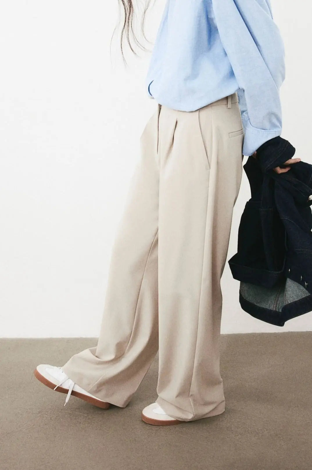 Classic Tailored Wide-Leg Trousers